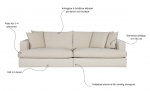 Bytt til bilde nr. 4 (BOLNUEVO 3-seters sofa Beige)