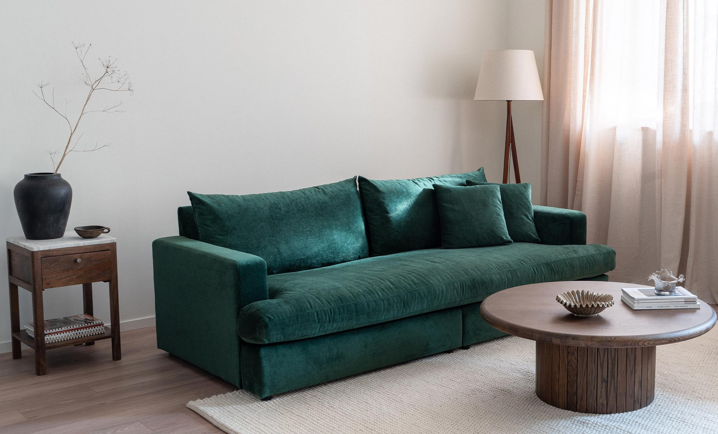 BOLNUEVO 4-seters sofa Hel Pute Grnn