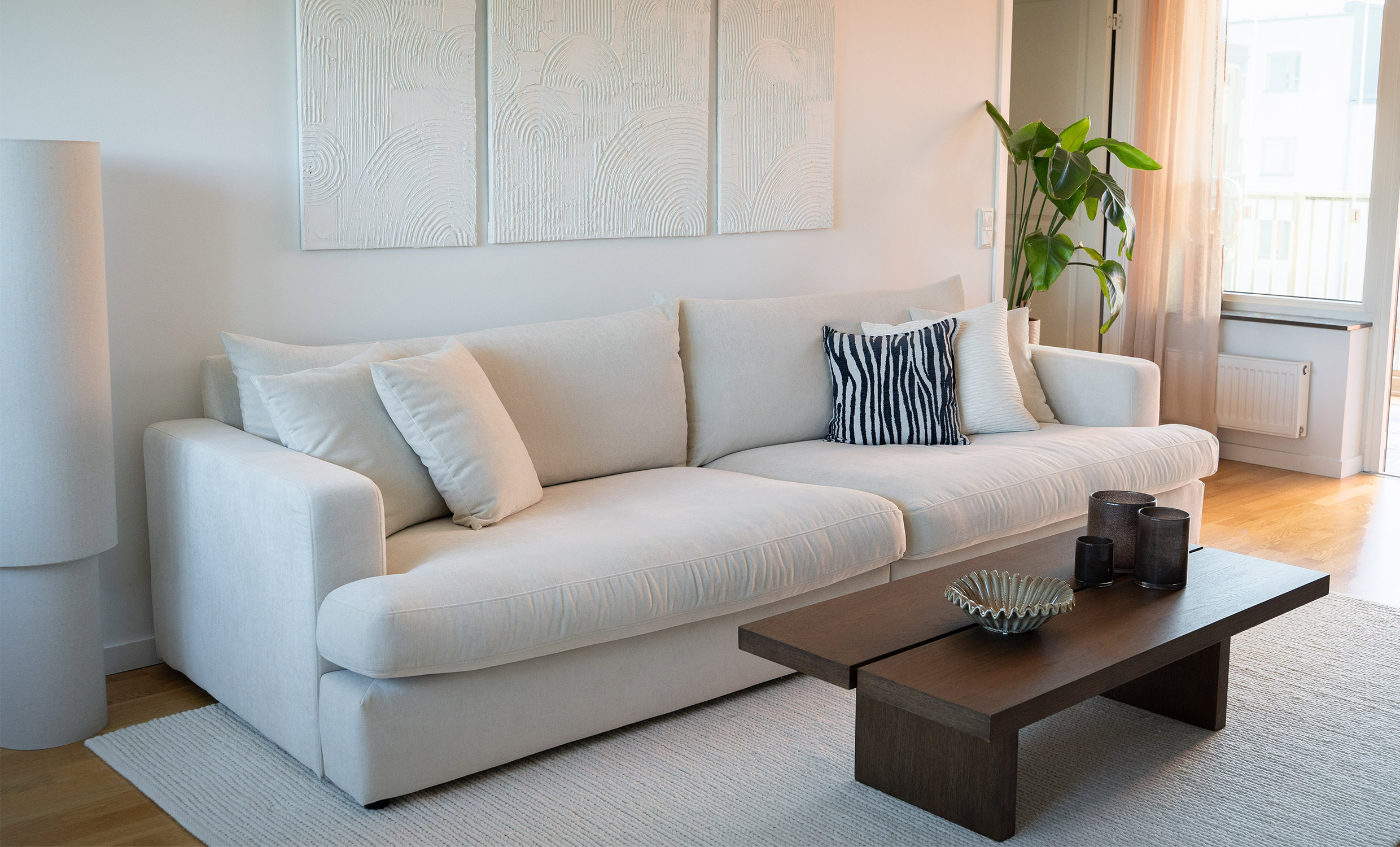 BOLNUEVO 4-seters sofa Offwhite