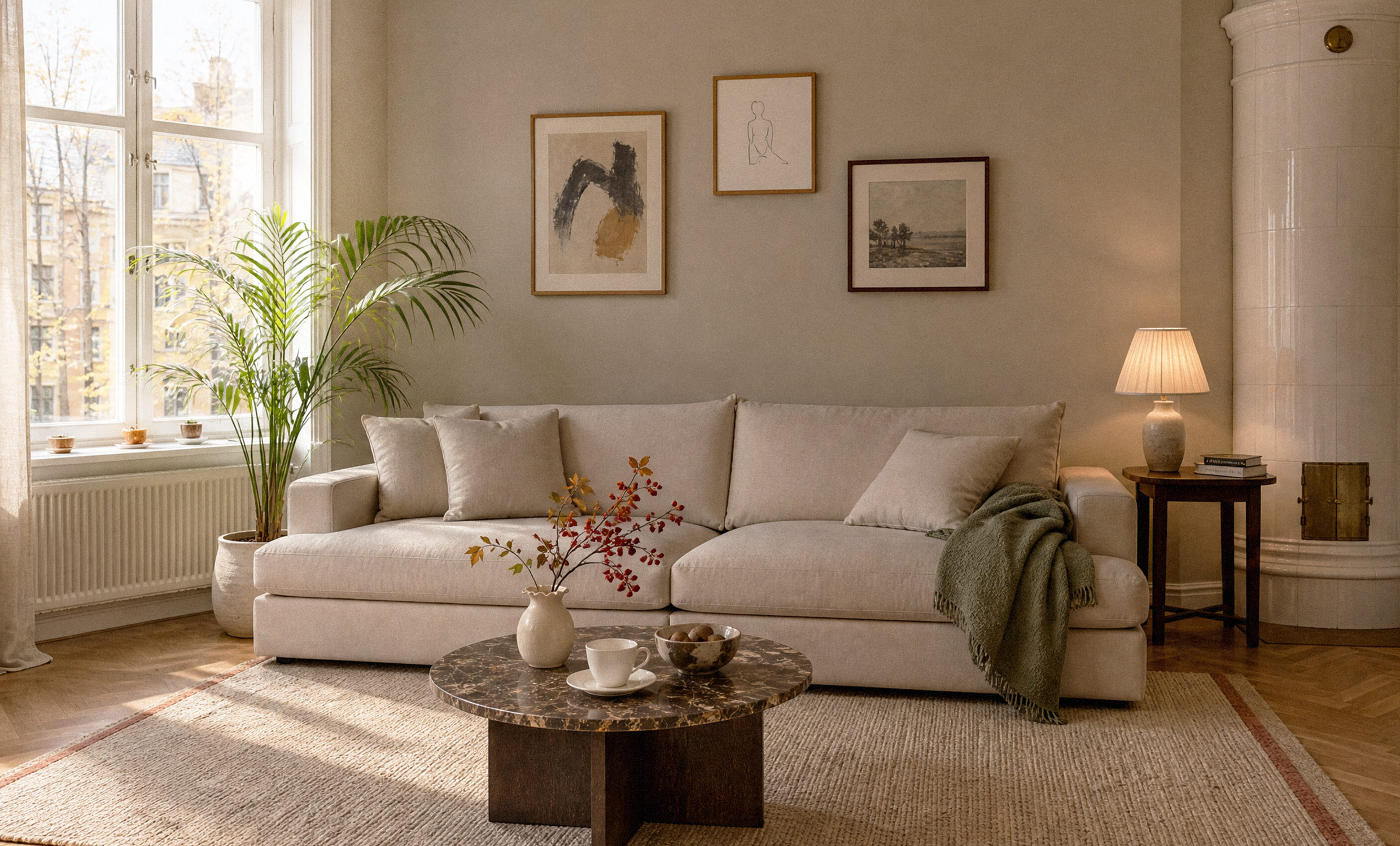 BOLNUEVO 4-seters sofa Beige