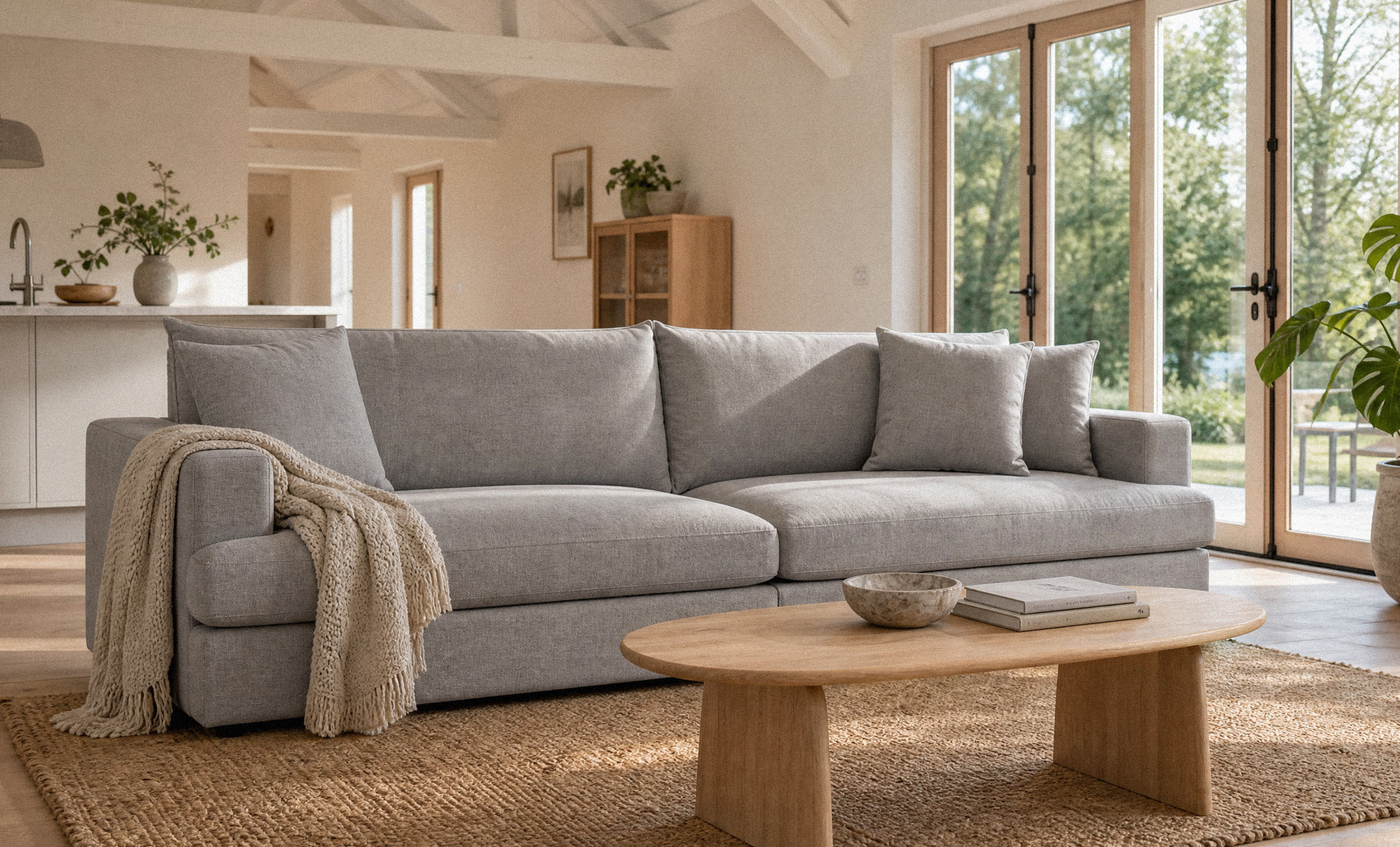 BOLNUEVO 4-seters sofa Grå