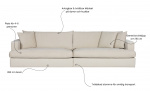 Bytt til bilde nr. 6 (BOLNUEVO 4-seters sofa Grå)