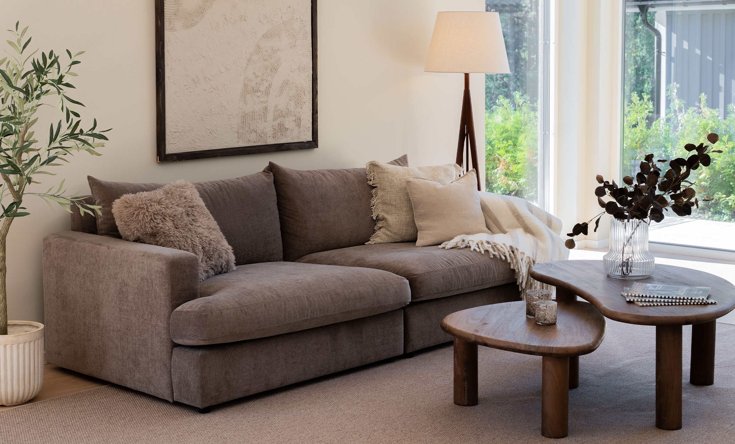 BOLNUEVO 4-seters sofa Muldvarp