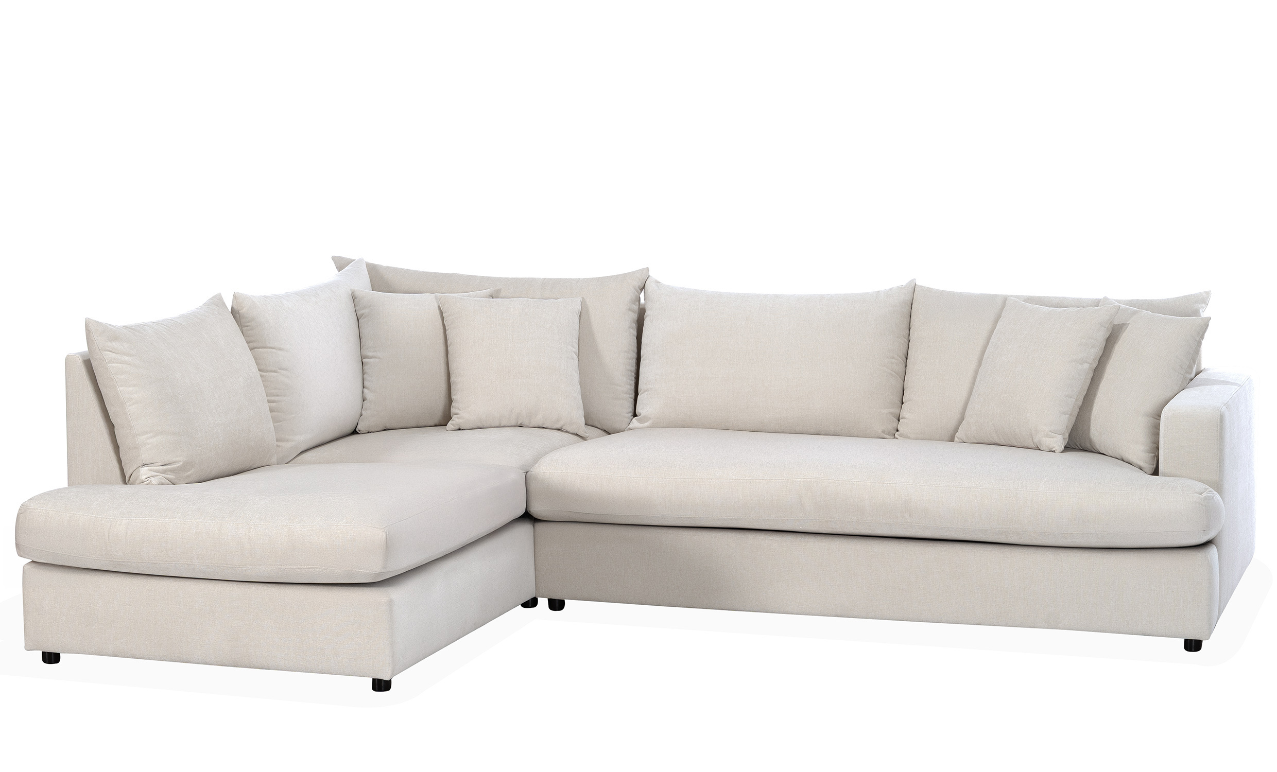 BOLNUEVO L-sofa Venstre Hel Dyna Grnn