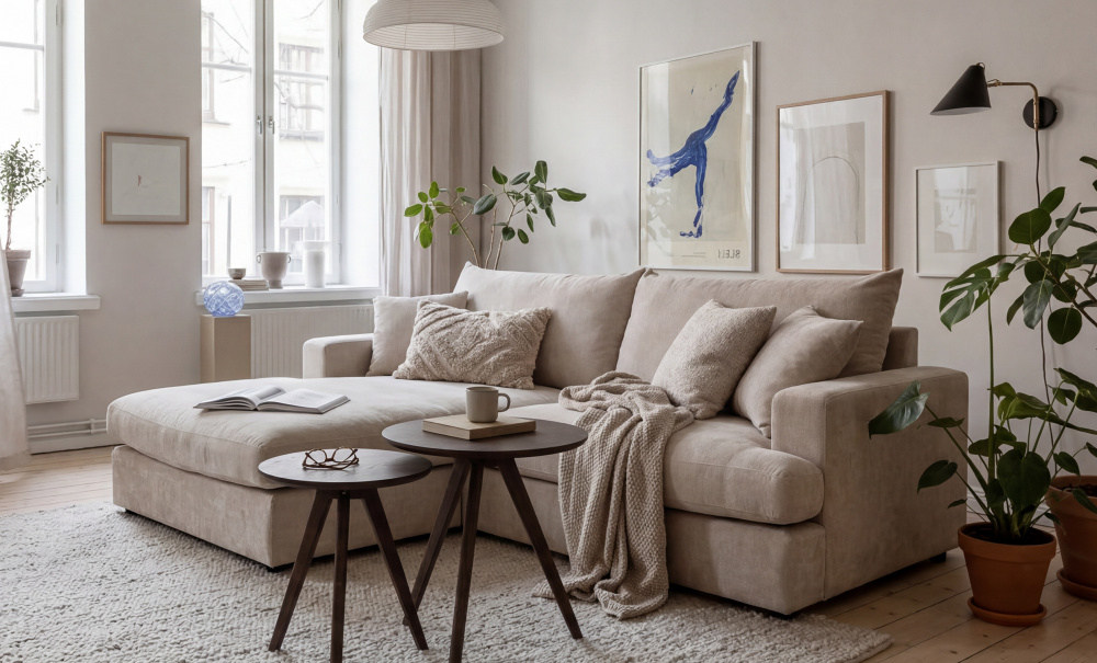 Bilde nr 2 (BOLNUEVO Divansofa Venstre Beige)