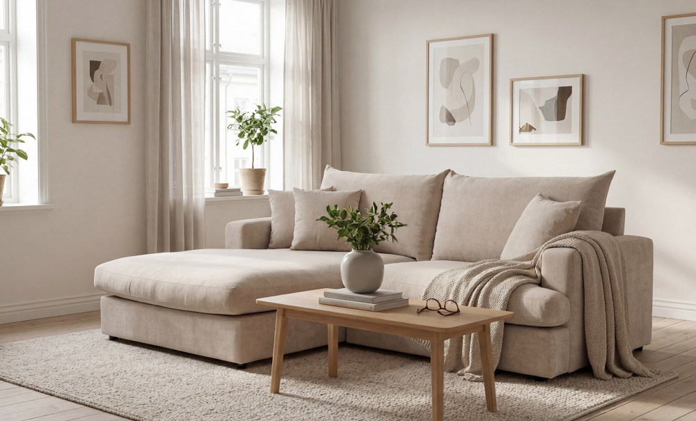 Bilde nr 4 (BOLNUEVO Divansofa Venstre Beige)