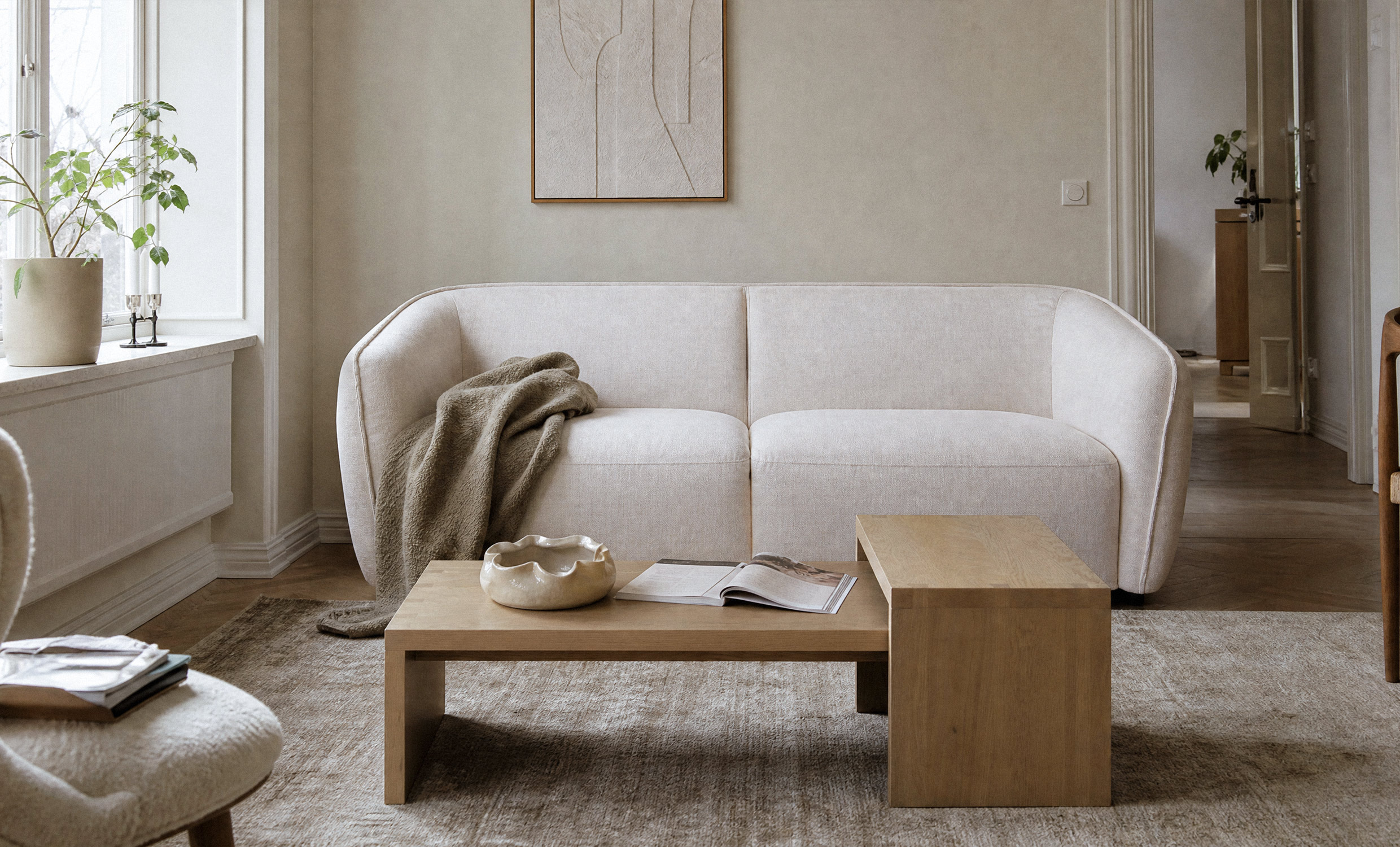 CALELLA 3-seters sofa Offwhite