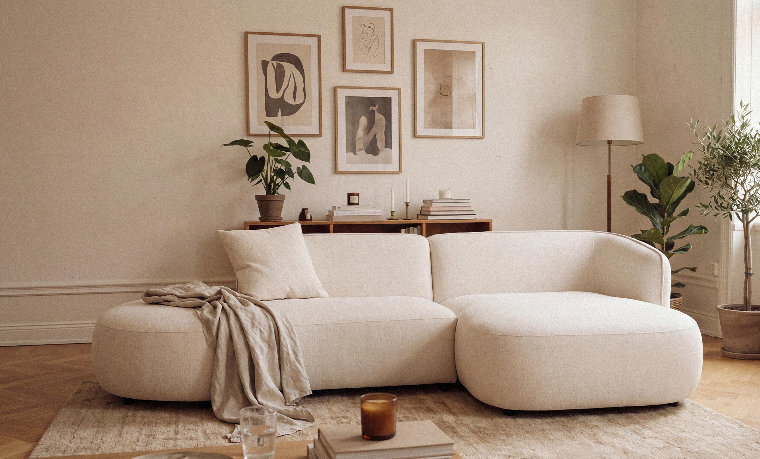 CALELLA Divansofa Høyre Offwhite