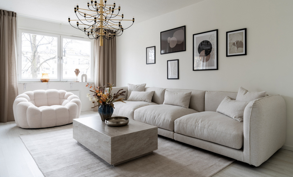 BROKLYN Modulsofa 4-seter Offwhite i gruppen Stue / Sofaer / 4-seters sofaer hos Sofas & more (COR-2-MITT-1-WH)