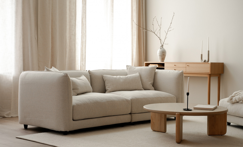 BROKLYN Modulsofa 4-seter Offwhite i gruppen Stue / Sofaer / 4-seters sofaer hos Sofas & more (COR-2-MITT-1-WH)