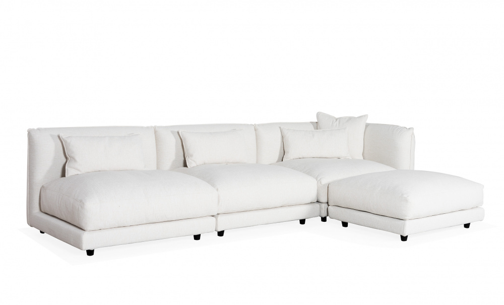 BROKLYN Modulsofa Divan Right Offwhite i gruppen Stue / Sofaer / Modulsofaer hos Sofas & more (COR-R-1-MITT-2-WH)