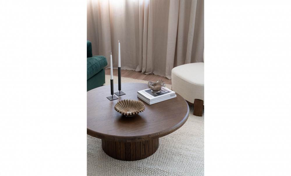 NODA Sofabord Rundt Brun i gruppen Stue / Sofabord hos Sofas & more (CT2160-ZS00281)