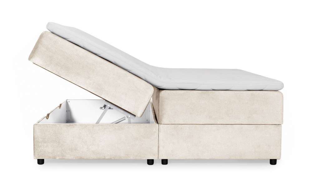 DANVIK/PRIMO 160 Sengepakke Flyel Mrk gr i gruppen Soverom / Senger / Senger 160 hos Sofas & more (DAN-PRISG160-MO92)