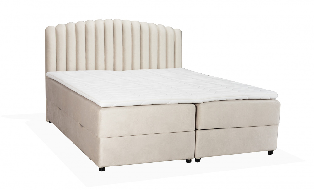 DANVIK/PRIMO 160 Sengepakke Flyel Mrk gr i gruppen Soverom / Senger / Senger 160 hos Sofas & more (DAN-PRISG160-MO92)
