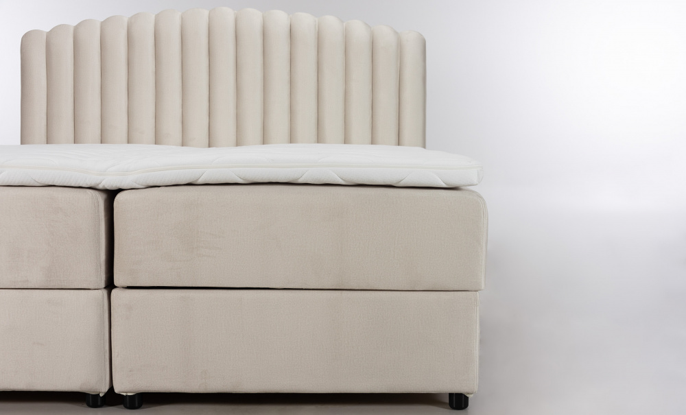 DANVIK/PRIMO 160 Sengepakke Flyel Mrk gr i gruppen Soverom / Senger / Senger 160 hos Sofas & more (DAN-PRISG160-MO92)
