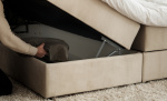 DANVIK 180 Kasseseng Fløyel Beige