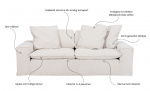 Bytt til bilde nr. 6 (DOVER Grand Deluxe 3-seters sofa Sandbeige)