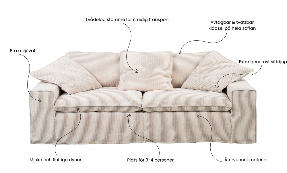 Bilde nr 5 (DOVER Grand Deluxe 3-seters sofa Manchester Muldvarp)