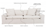 Bytt til bilde nr. 7 (DOVER Grand Deluxe 4-seters sofa Sandbeige)