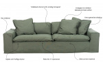 Bytt til bilde nr. 5 (DOVER Grand Deluxe 4-seters sofa Grnn)