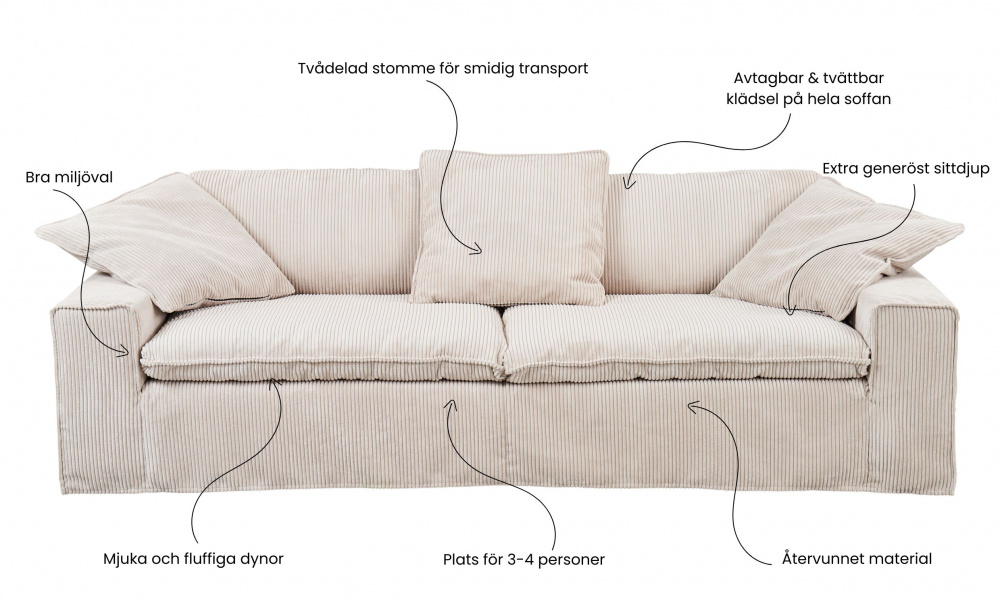 Bilde nr 5 (DOVER Grand Deluxe 4-seters sofa Manchester Muldvarp)