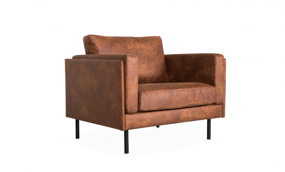 EKSUND Lenestol Cognac i gruppen Stue / Lenestoler / Skinnlenestoler hos Sofas & more (EK1ES05)