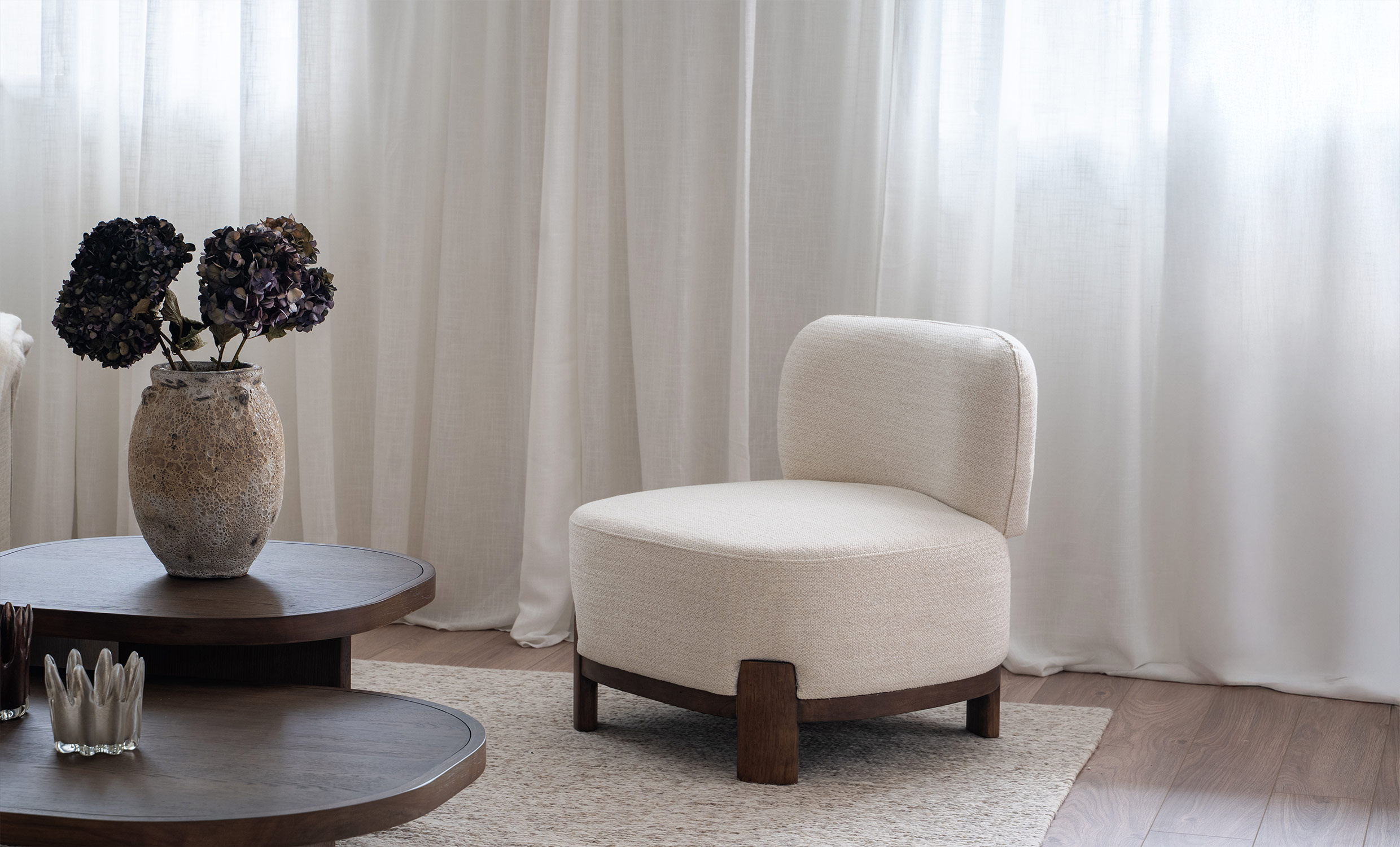 SOLIMA Loungelenestol Offwhite