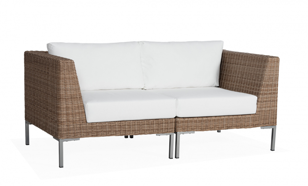 GREENVILLE Sofa L Kunstrotting i gruppen Utembler / Hagesofaer hos Sofas & more (GRE-2S-1S-RATTAN)