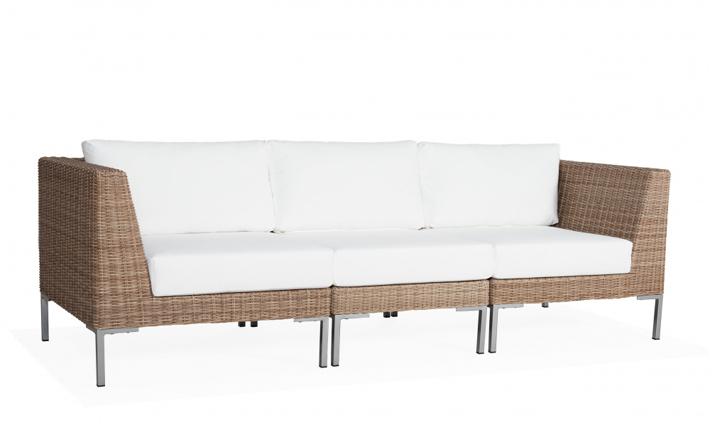 GREENVILLE Sofa L Kunstrotting i gruppen Utembler / Hagesofaer hos Sofas & more (GRE-2S-1S-RATTAN)