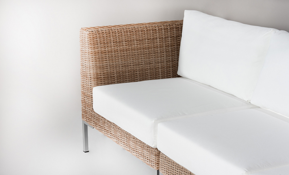 GREENVILLE Sofa L Kunstrotting i gruppen Utembler / Hagesofaer hos Sofas & more (GRE-2S-1S-RATTAN)