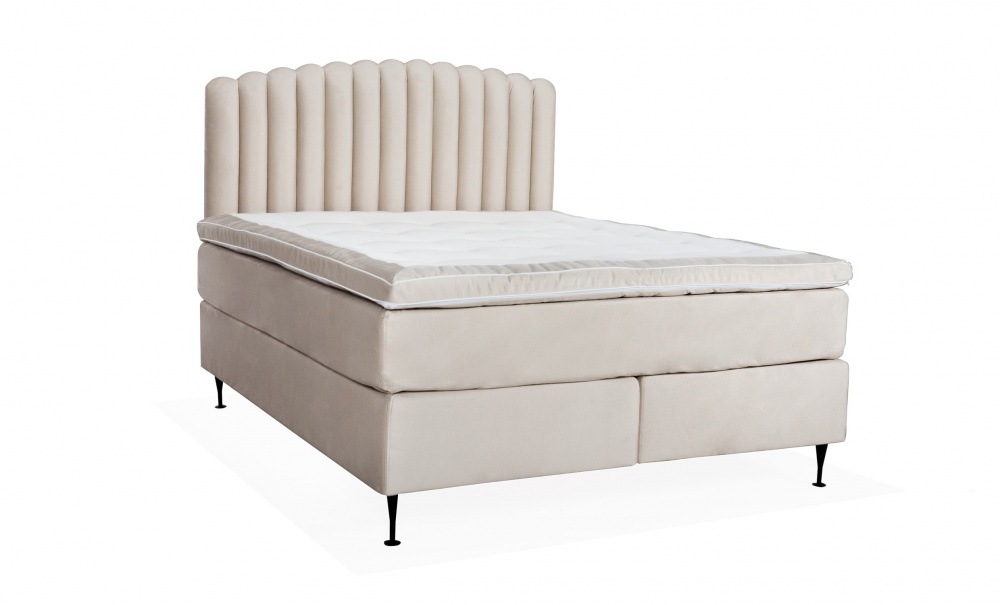 OPERA/PRIMO HIGH 160 Sengesett Velvet Lysegr i gruppen Soverom / Senger / Senger 160 hos Sofas & more (KMP04077PRHISG160M84)