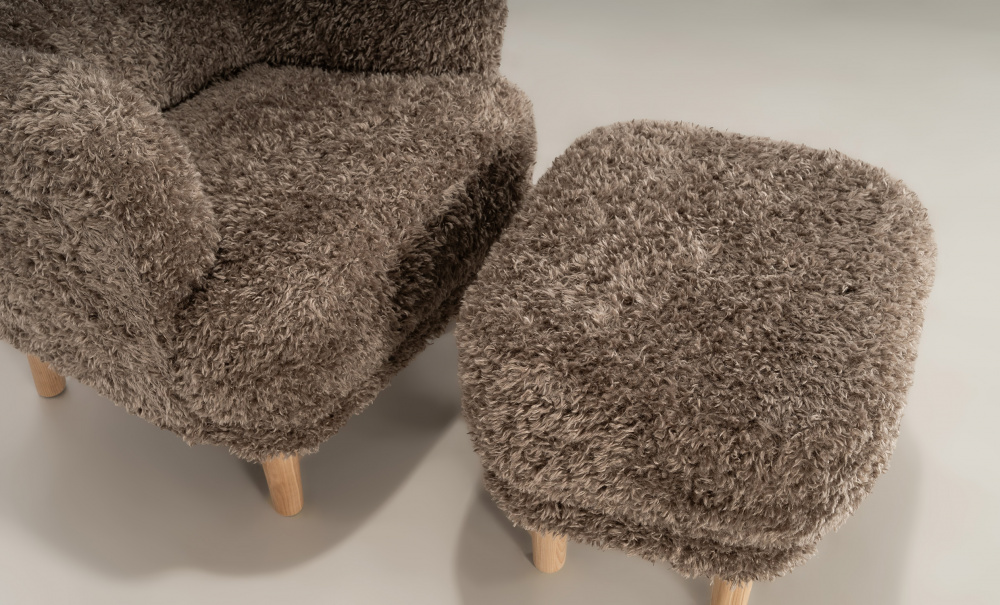 LOVA Fotskammel Brun i gruppen Stue / Sofaer / Fotskamler hos Sofas & more (LOFSDO10)