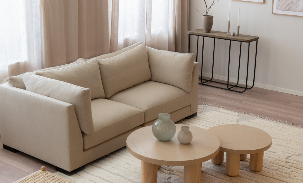 LYON Hjrnemodul Hyre/Venstre Beige i gruppen Stue / Sofaer / Modulsofaer hos Sofas & more (LY-COR-CABE)