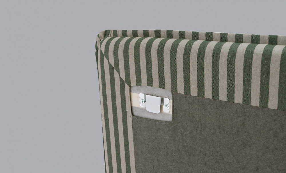 Bilde nr 5 (MATHEO Sengegavl Vegghengt 180 Stripete Beige)