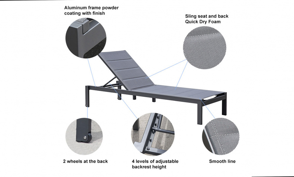 TOBAGO Solseng antrasitt i gruppen Utembler / Sittembler / Solstoler hos Sofas & more (MB4090-ANT)