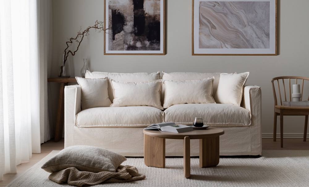 MILFORD 3-seters sofa Beige i gruppen Stue / Sofaer / 3-seters sofaer hos Sofas & more (MILF3S-067-5D)