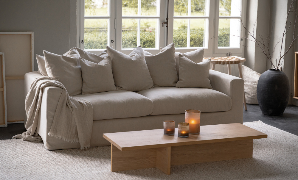 MONACO Premium 3-seters sofa Beige i gruppen Stue / Sofaer / 3-seters sofaer hos Sofas & more (MO3SBE)