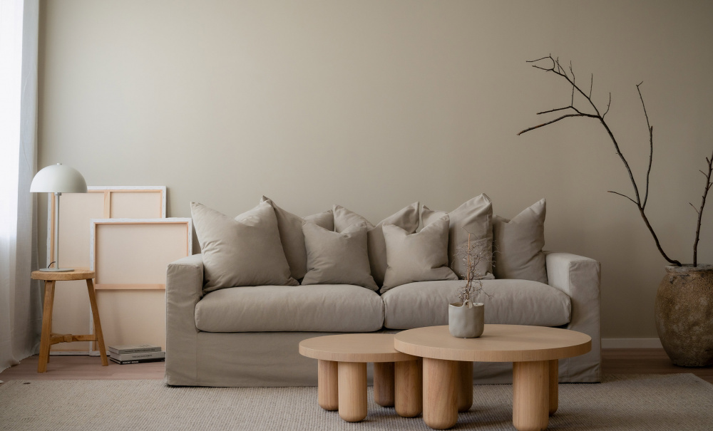 MONACO Premium 3-seters sofa Kakibeige i gruppen Stue / Sofaer / 3-seters sofaer hos Sofas & more (MO3SKHBE)