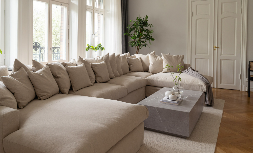 MONACO PREMIUM U-sofa Venstre Beige i gruppen Stue / Sofaer / U-sofaer hos Sofas & more (MOA3DBE)