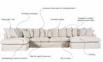 MONACO PREMIUM U-sofa Venstre Beige Bytt til bilde nr. 4 (MONACO PREMIUM U-sofa Venstre Beige)