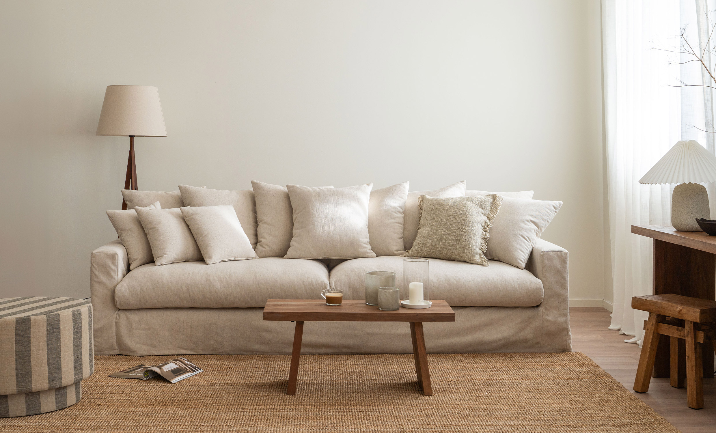 MONACO 4-seters sofa Hvit