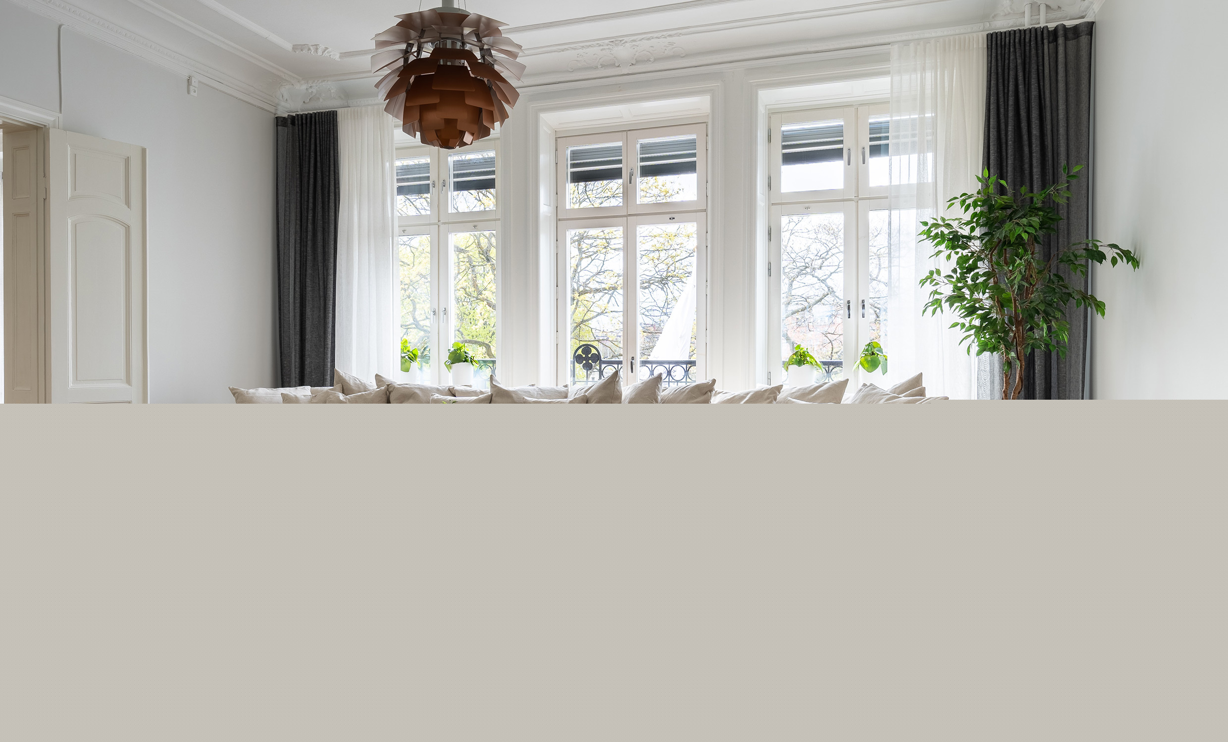 MONACO U-Sofa Hyre Hvit