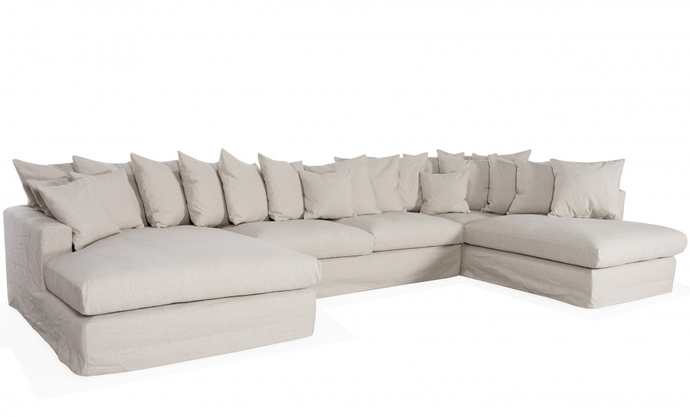 MONACO U-Sofa Hyre Hvit i gruppen Stue / Sofaer / U-sofaer hos Sofas & more (MON-D3AVI)