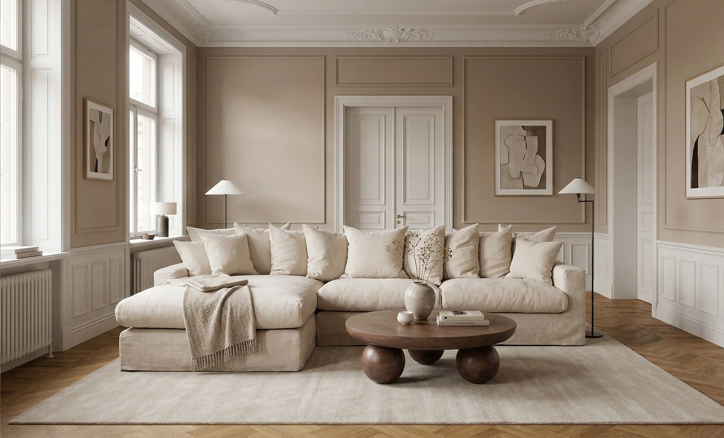 MONACO Divansofa Venstre Beige