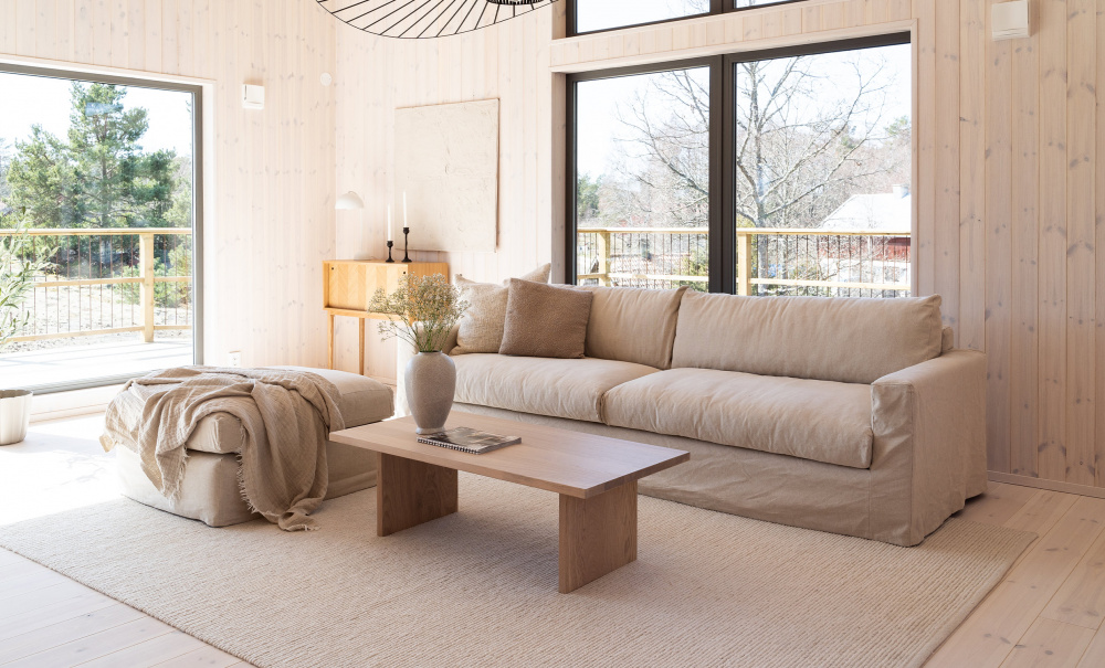 MONACO Fotskammel Beige i gruppen Stue / Sofaer / Fotskamler hos Sofas & more (MON-FSBE)