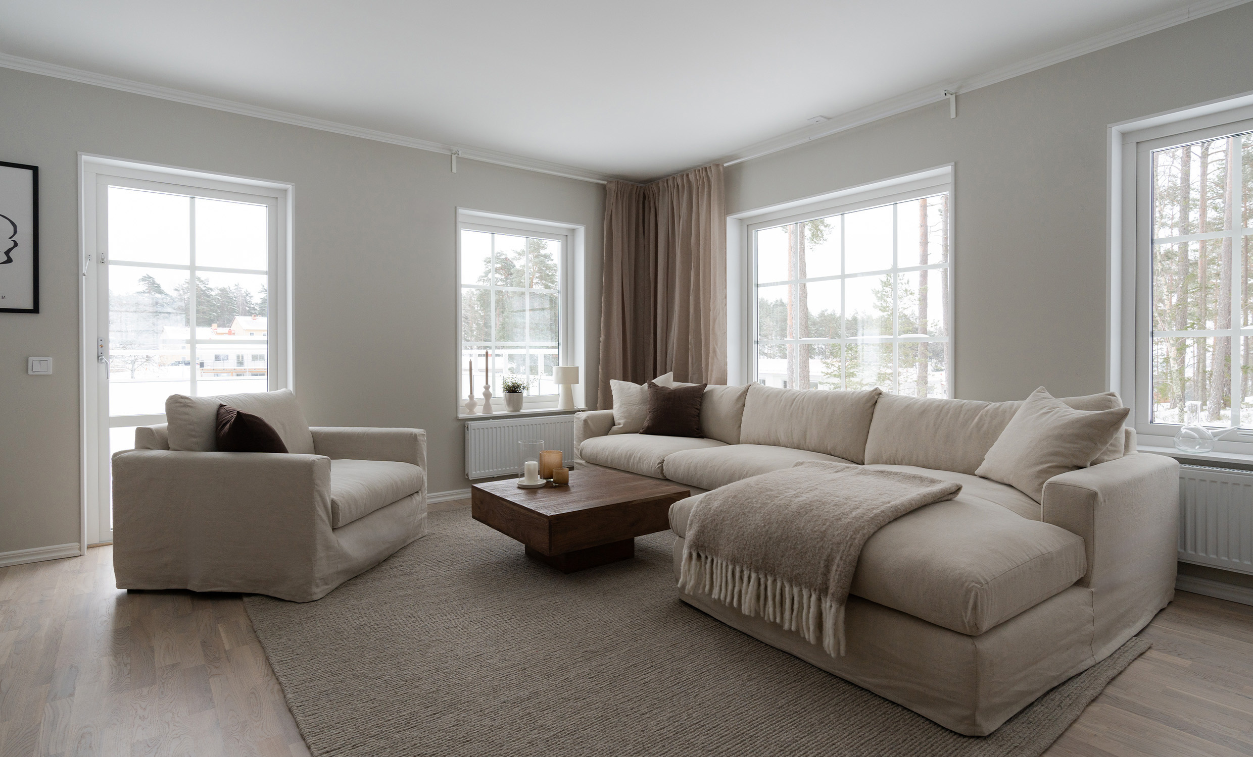 MAXIME Sofa Høyre Beige