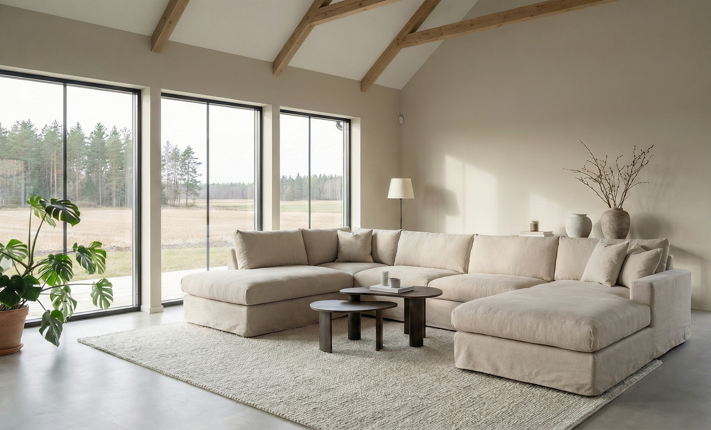 MAXIME U-sofa Venstre Beige