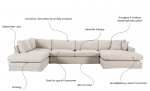 Bytt til bilde nr. 4 (MAXIME U-sofa Venstre Beige)