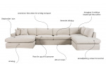 Bytt til bilde nr. 2 (MAXIME U-sofa Hyre Beige)