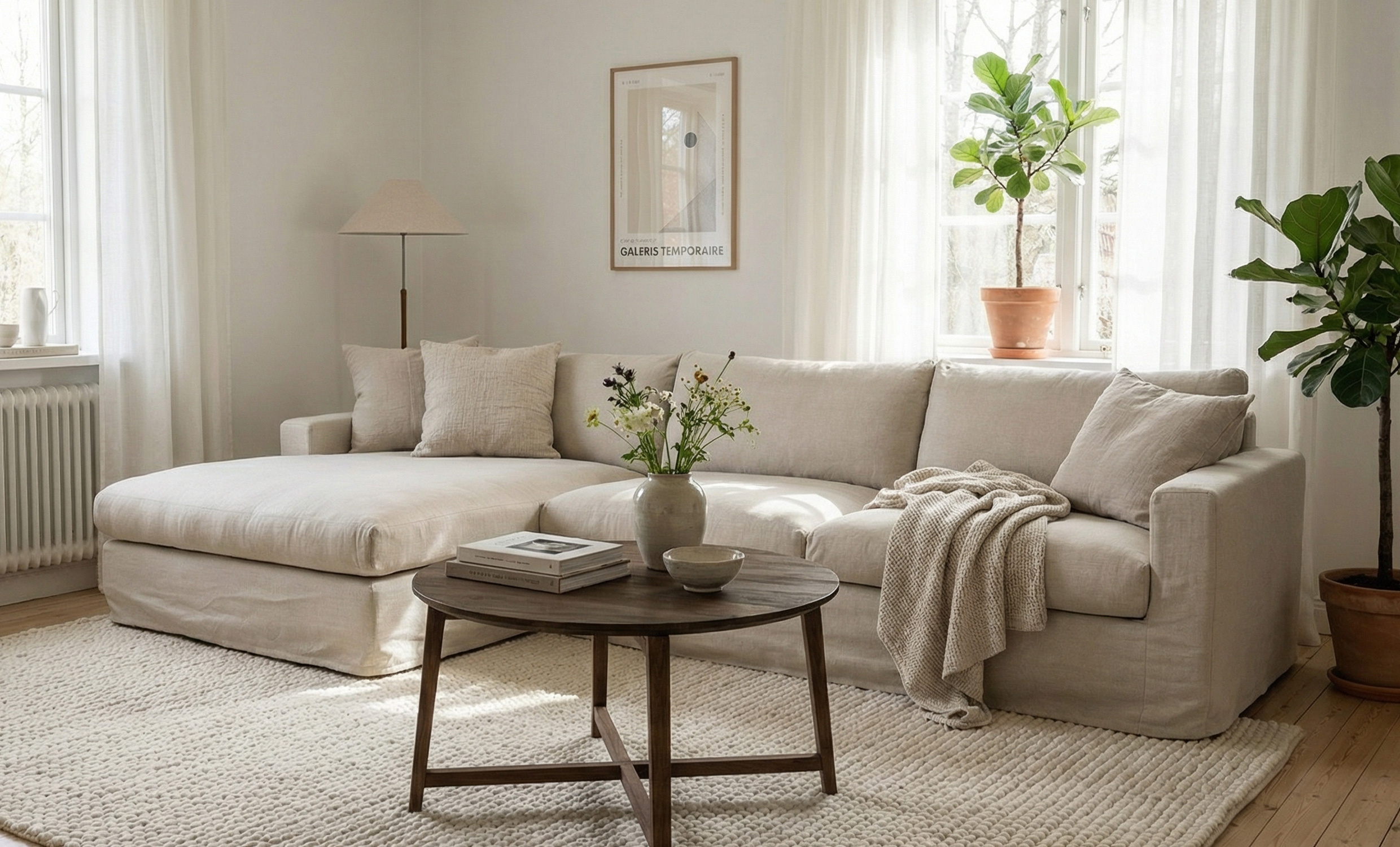 MAXIME Sofa Venstre Beige